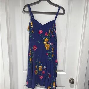 OLD NAVY Floral Blue Sundress L